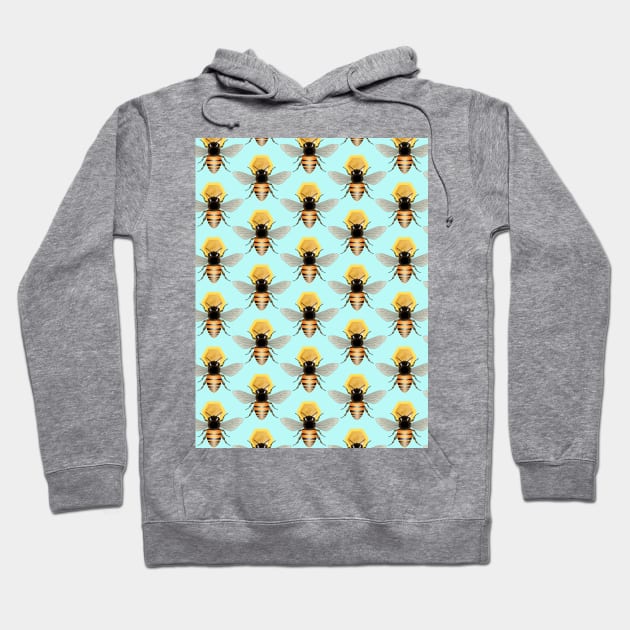 Honey Bees Pattern Hoodie by Designoholic